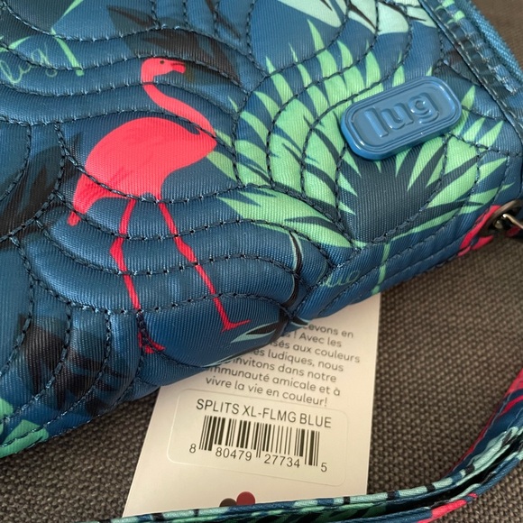 NEW Lug Splits XL Wristlet RFID Wallet - Flamingo Blue - Picture 3 of 10